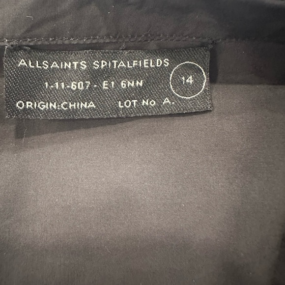 AllSaints steampunk Black Ruffled Bell-Sleeve Blouse - Picture 3 of 3